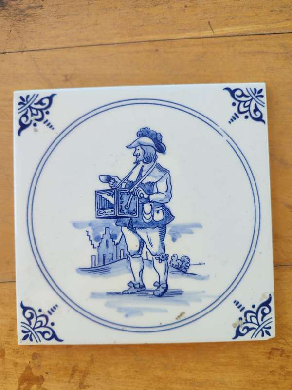 KONINGKLIKE BLUEW DELFT TILES - WITH ALL THE CORRECT SAMPS ON THE BACK