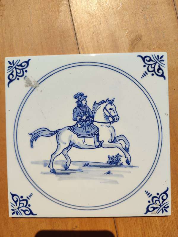 KONINGKLIKE BLUEW DELFT TILES - WITH ALL THE CORRECT SAMPS ON THE BACK
