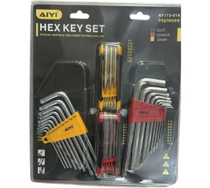 Hex Key set- Pieces 34pcs Allen key set