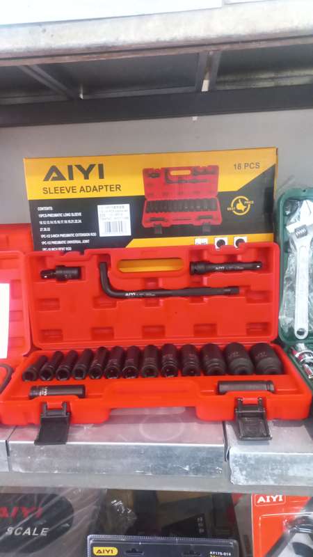 AIYI BOI00188 Socket Set (Pack of 18) heavy-duty tube sockets