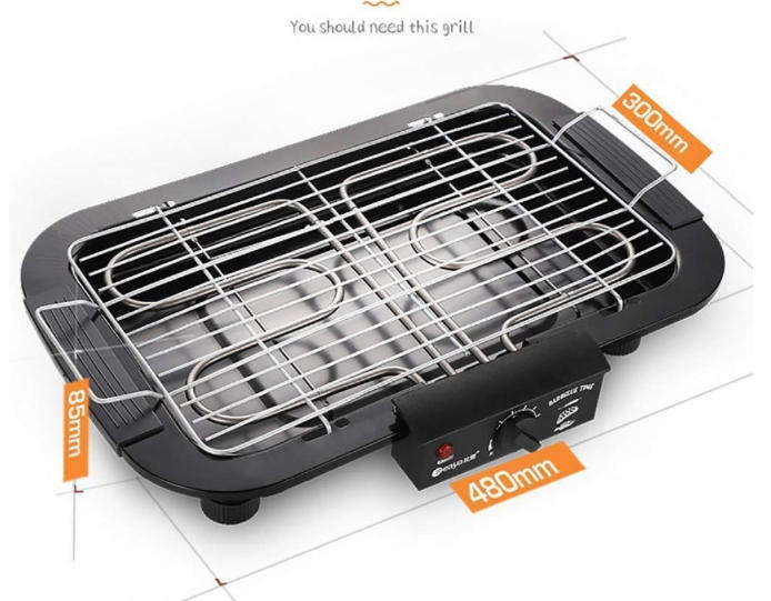 2000W Electric Barbeque Grill for Outdoor/Indoor Cooking