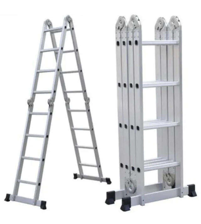 Aluminum ladder Safety Platform 4x4& 16 Steps Lightweight