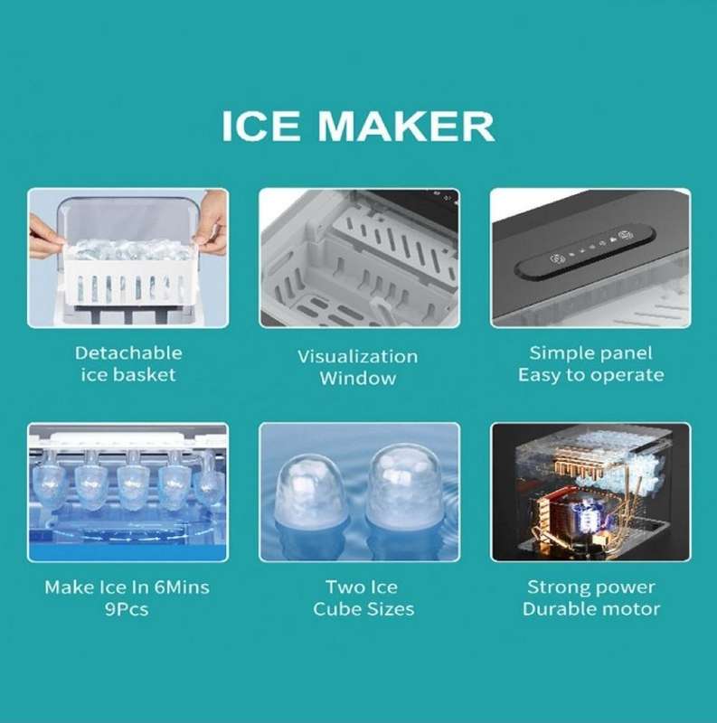 Automatic Portable Electric Round Ice Cube Maker