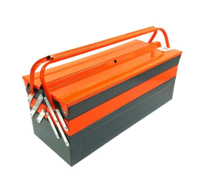 Metal Tool Box 3 Tier 5 Tray Professional Portable Storage - 42cm