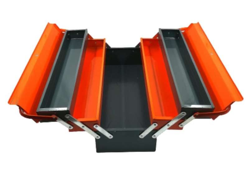 Metal Tool Box 3 Tier 5 Tray Professional Portable Storage - 42cm
