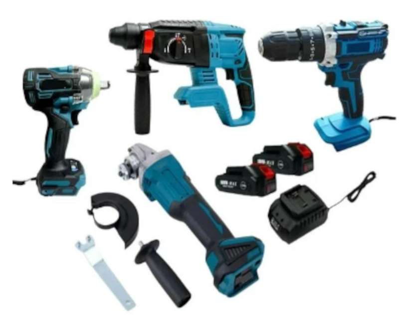 4 In 1 Cordless Power Tool Set. Two Lithium Battery Included