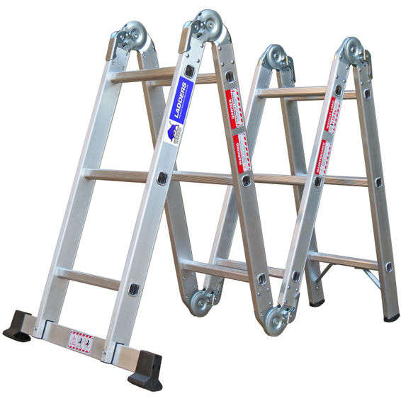 Aluminum multi purpose ladder 3.7m max 150kg