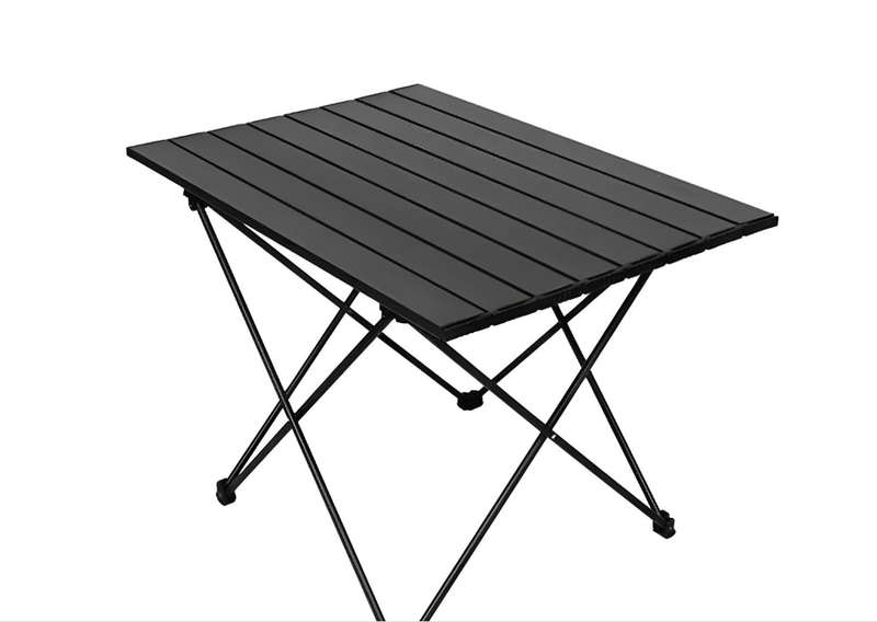 Metal Picnic Table (Size Medium, Black, Knock Down) - Open Box