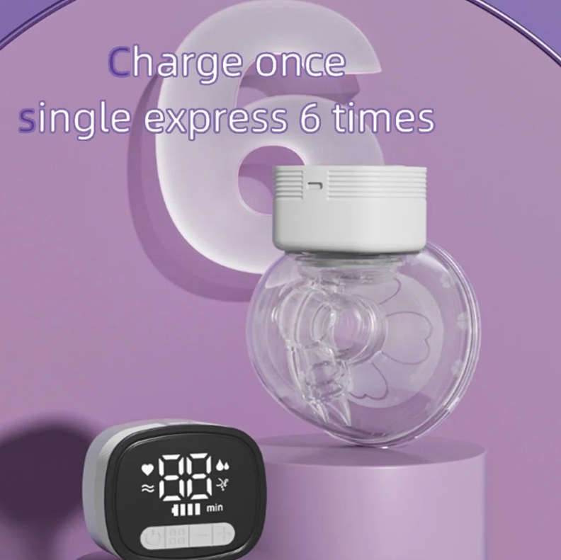 Wearable Hands-Free Electric Breast Pump Mute Stealth 180ML Capacity - Pink