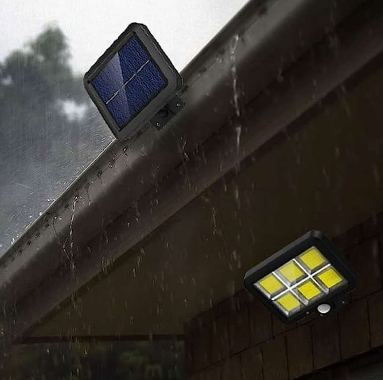 120 Bright COB White Solar LED Light With Solar Panel - Open Box