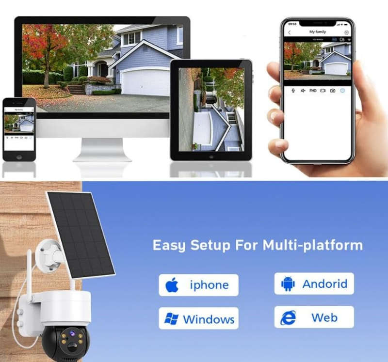 4G HD IP WIFI Solar Surveillance Camera - Open Box