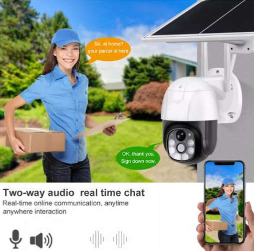 V380 Solar Powered 4G Outdoor Security With SIM Card Slot and Support - Open Box