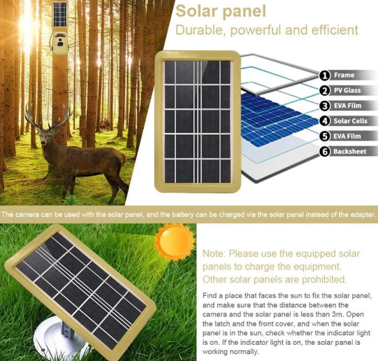 720P Solar Powered WIFI Trail Night Vision Two-way Intercom Hunting Camera - Open Box