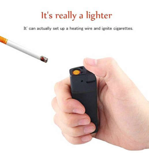 Portable Wireless Wifi Lighter Shaped Camera 1080P With "Lookcam" App - Open Box