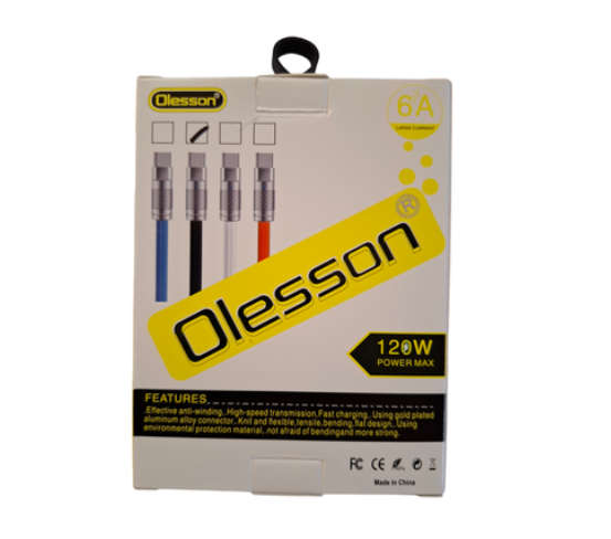 Durable Olesson Type-C Charging Cable - Black, Grey