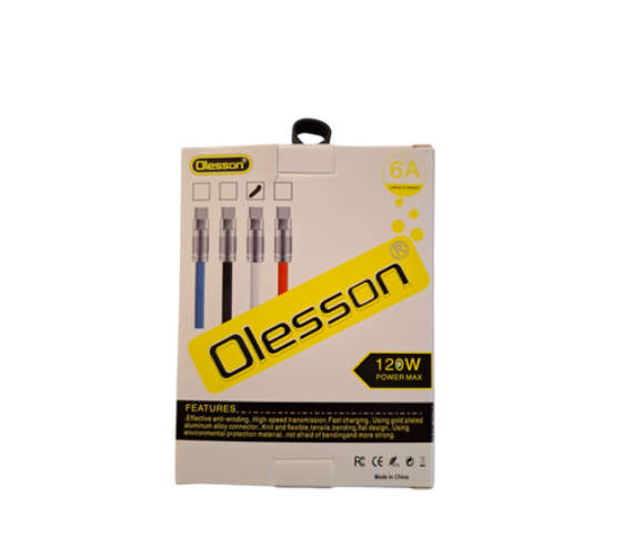 Durable Olesson Type-C Charging Cable - White, Grey
