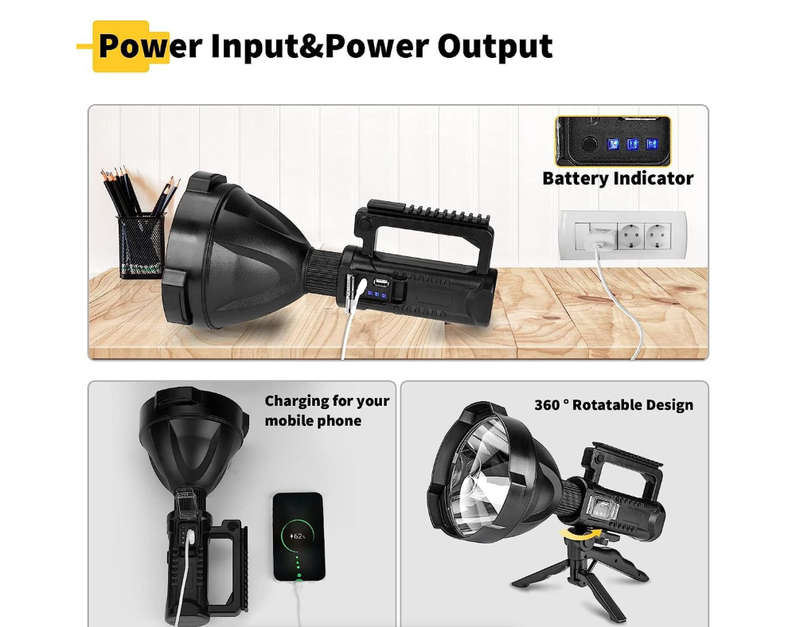 Multifunctional 25000W LED Pistol Light - Open Box