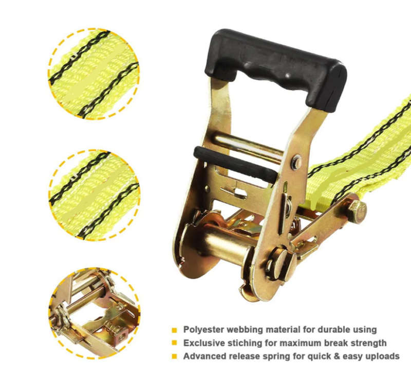 2-Piece 1 Inch x 5 Meter Versatile Use Ratchet Tie Down
