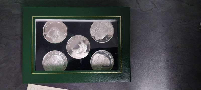 1oz Fine Silver Big 5 Set  with certificate