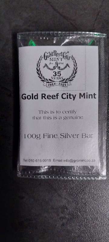 100g Fine Silver Cast Bar