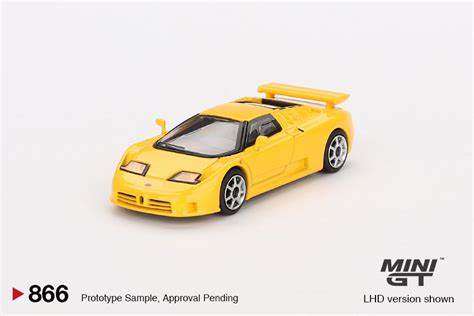 BUGATTI EB110 SUPER SPORT GIALLO BUGATTI 1/64 SCALE MINI GT