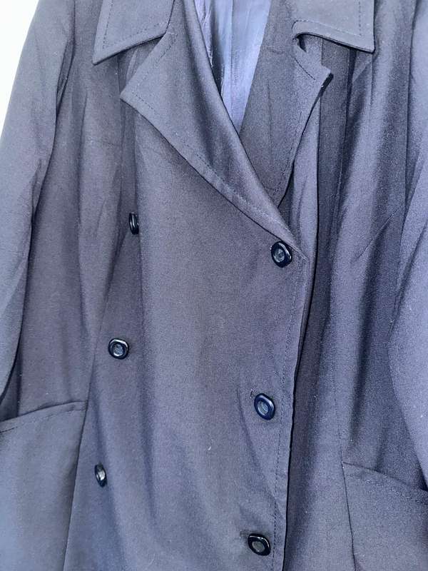 Navy Blue Vintage Coat Imported from Germany: Size: Large