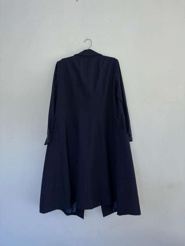 Navy Blue Vintage Coat Imported from Germany: Size: Large