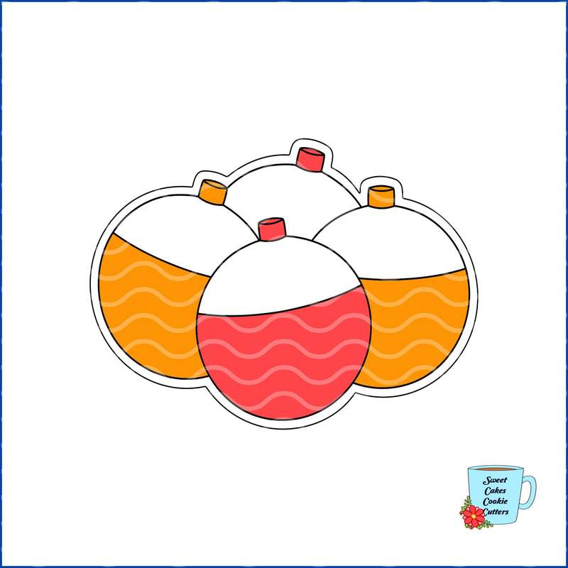 Digital Product - Fishing Bobbers - Father's day - 8 STL Cookie cutter files only