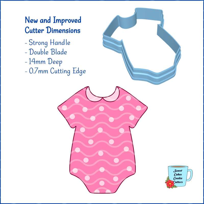 Digital Product - Baby Onesie - Baby Shower - 8 STL Cookie cutter files only