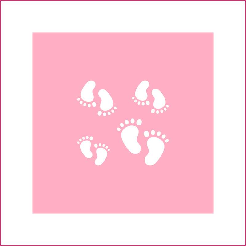 Baby Feet Stencil  Cookie Stencil