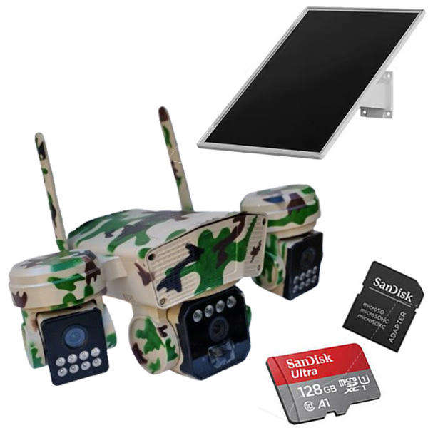 3Lens 4G Solar Power Camera 128GB Storage