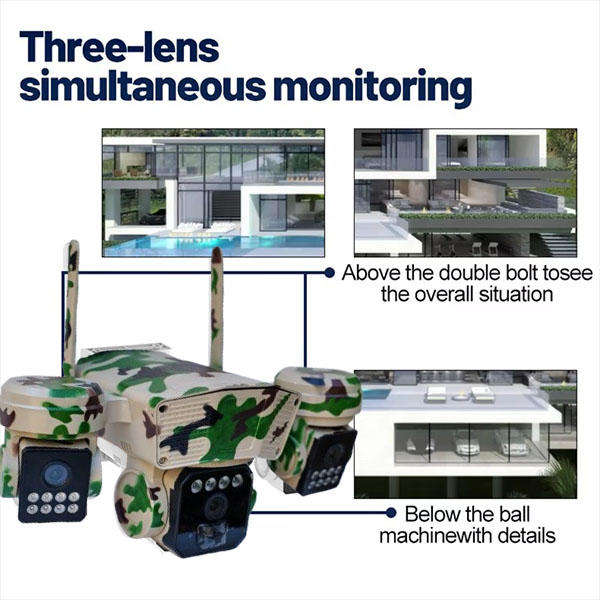 3Lens 4G Solar Power Camera 128GB Storage