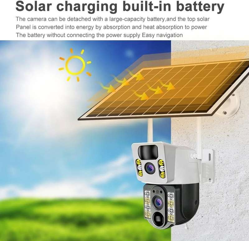 2 Lens 4G Solar Power Camera 128GB Storage