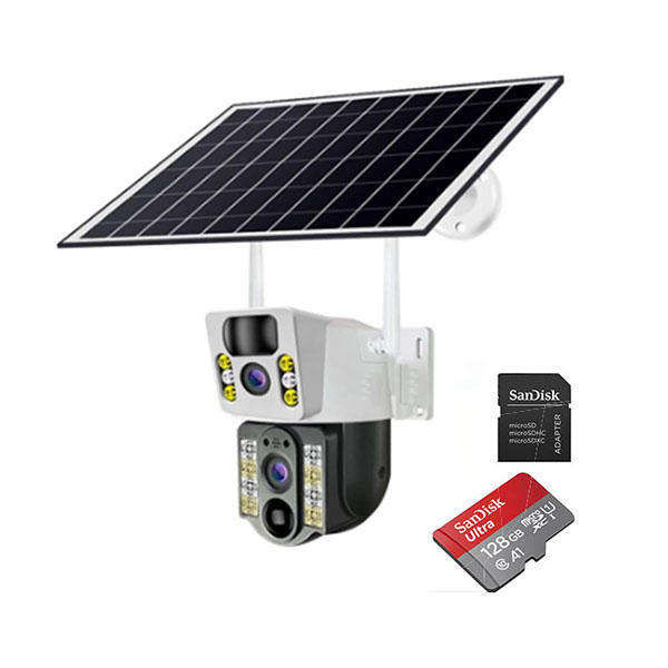 2 Lens 4G Solar Power Camera 128GB Storage