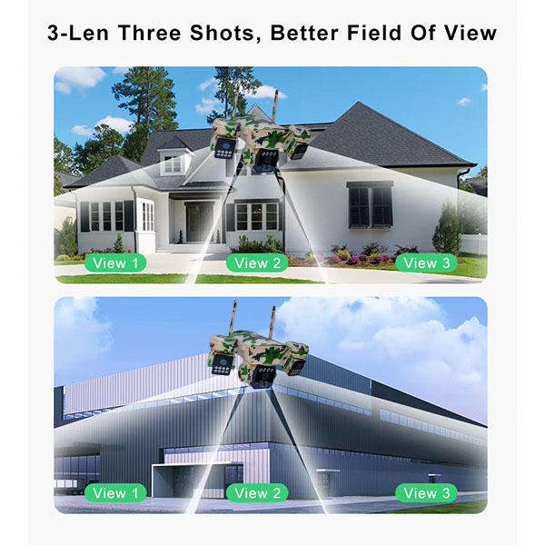 3Lens 4G Solar Power Camera 128GB Storage