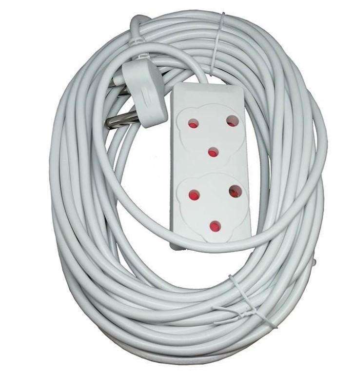 15m Extension Cord With A Two-Way Multi-Plug Extension Lead