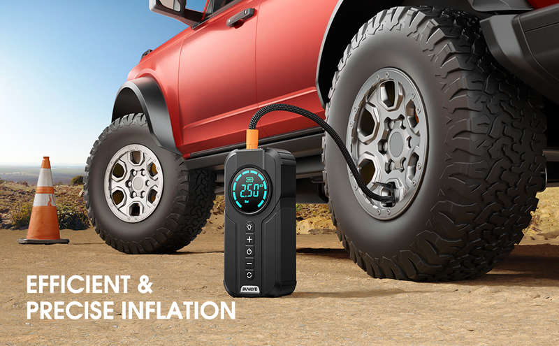 Smart Portable Lithium Jump Starter Power Bank Portable Air Compressor Car Battery Booster
