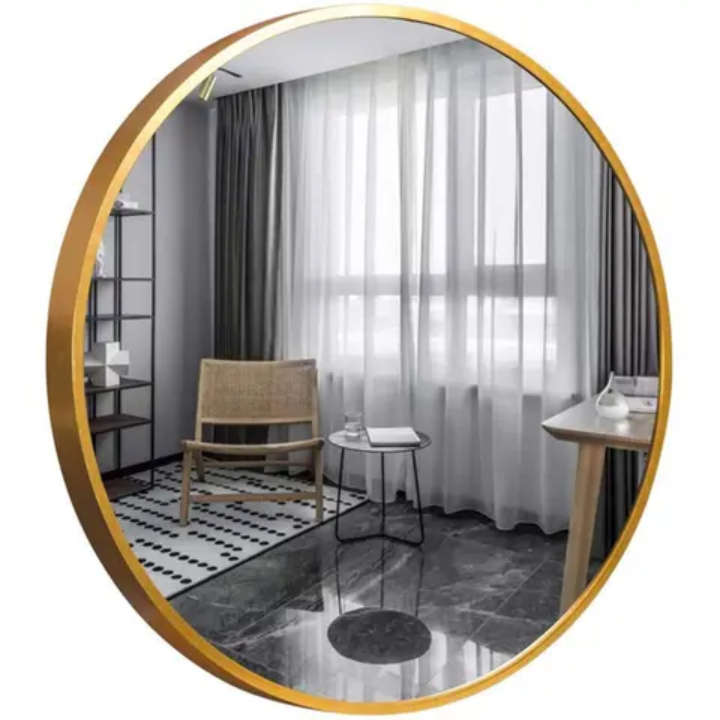 60cm Round Wall Mirror with Gold Frame