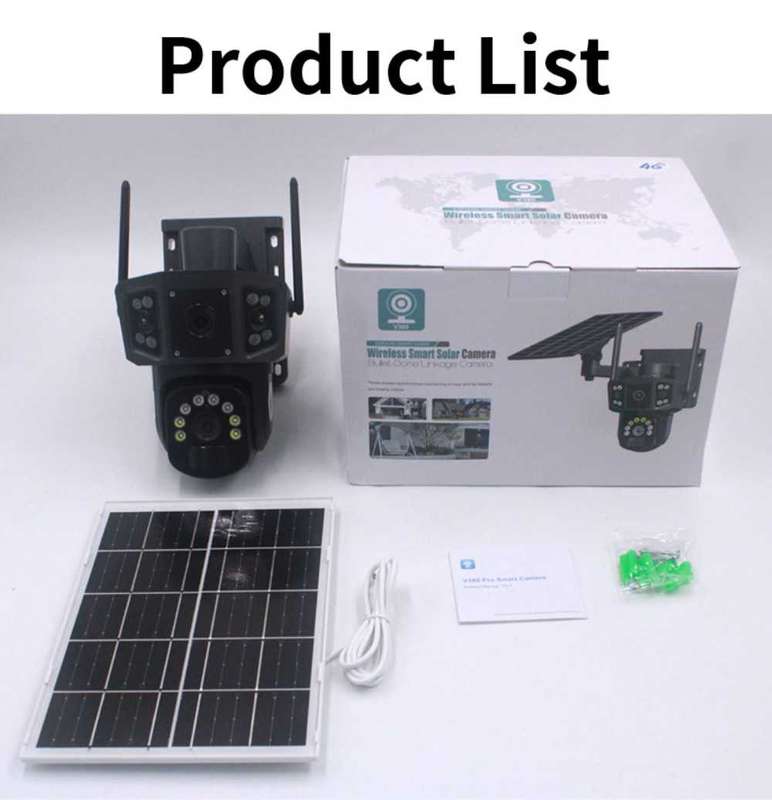 4G WiFi CCTV Surveillance Camera With Solar ,Smart Detection Cloud Storage