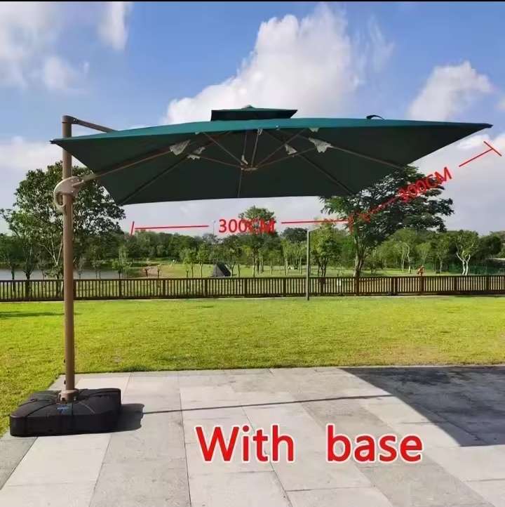 Roma Italia Luxury Cantilever Patio Umbrella with LED Lights