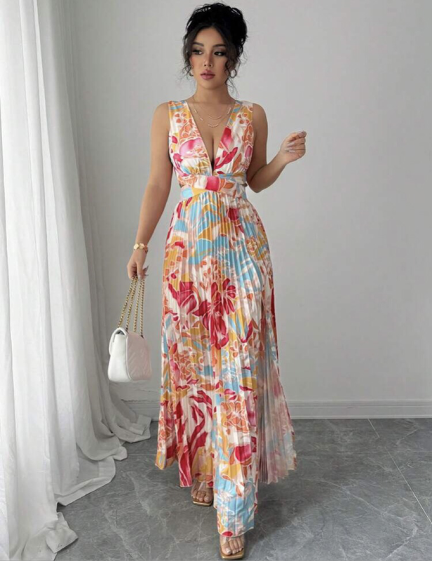 Floral Pleated Dress