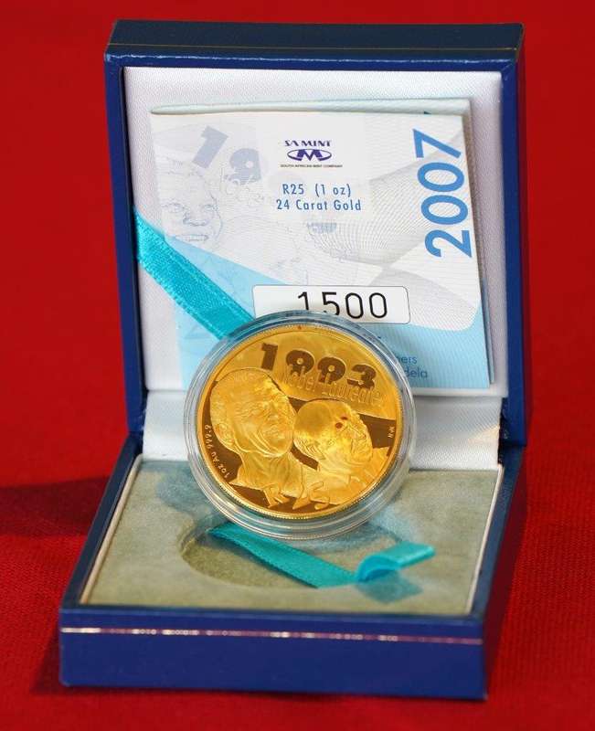 Nelson Mandela 2007 Proof Gold Coin