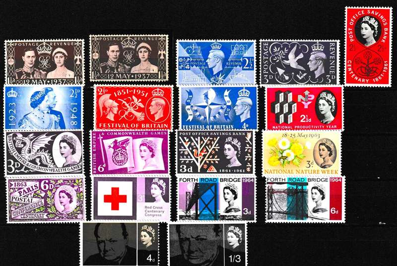 GREAT BRITAIN MOSTLY MINT STAMPS