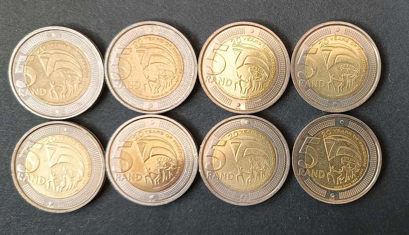 RSA 2014 20 YEARS FREEDOM 8 COINS