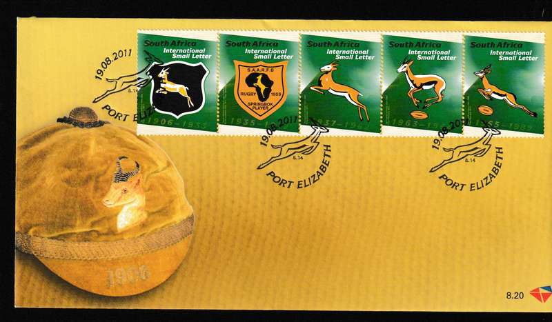 RSA 2011 SPRINGBOK EMBLEM FDC