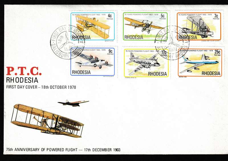 RHODESIA 1978 POWERED FLIGHT COVER