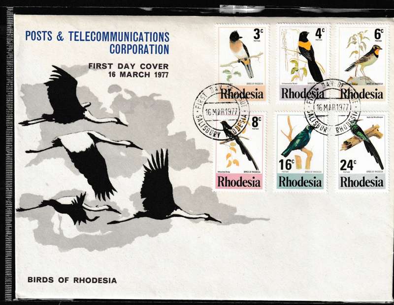 RHODESIA 1977 BIRDS OF RHODESIA COVER