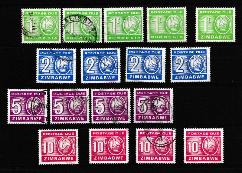 RHODESIA POSTAGE DUE STAMPS