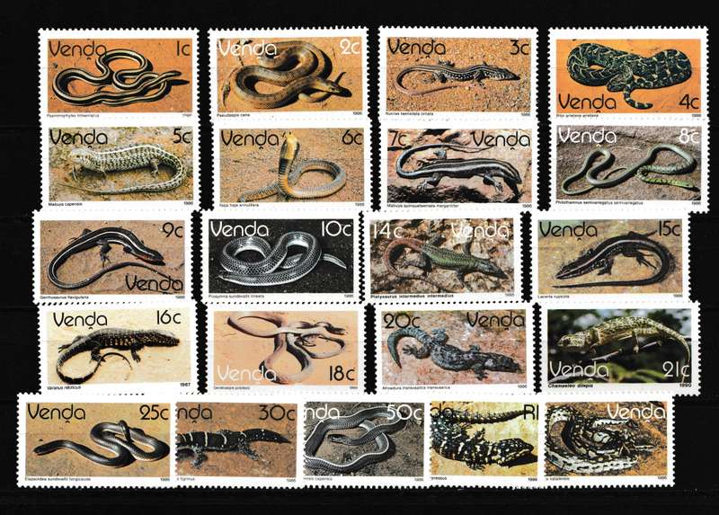 VENDA 1986 SNAKES MNH