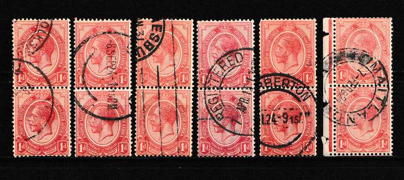 UNION 1913 KINGS HEADS DIFFERENT SHADES